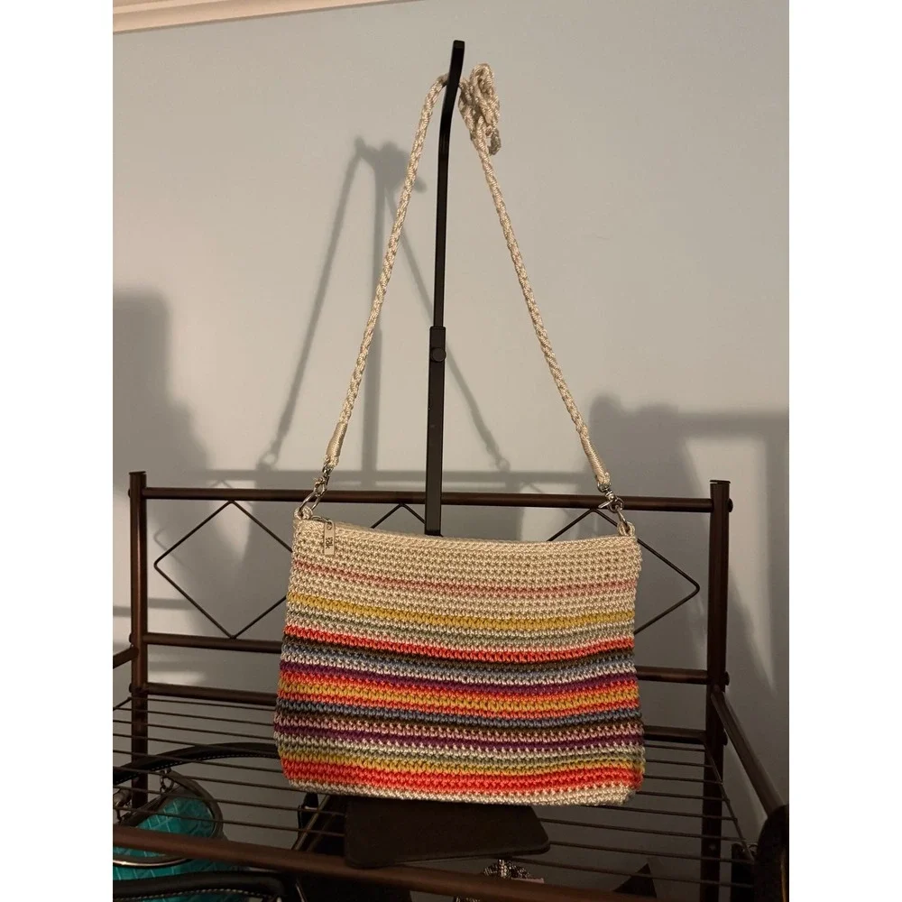 The SAK in multicolor strips and cream